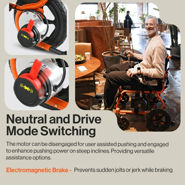 SuperHandy Electric Wheelchair - High Capacity 300Lbs, Lightweight