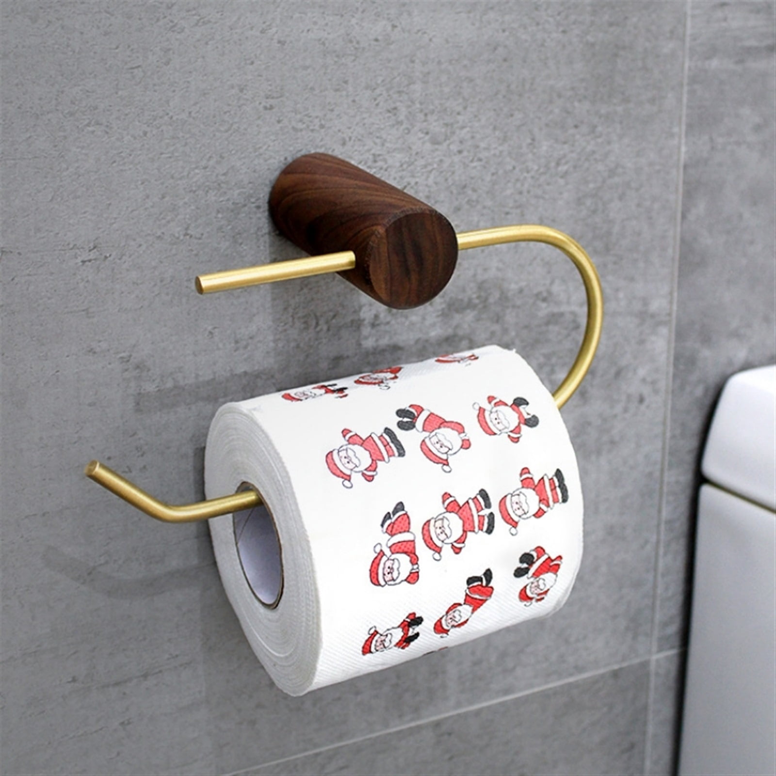 Japanese-style Wooden Paper Towel Holder Wall Brass Beech Black Walnut Toilet Paper Holder Bathroom Towel Hook Home Organization