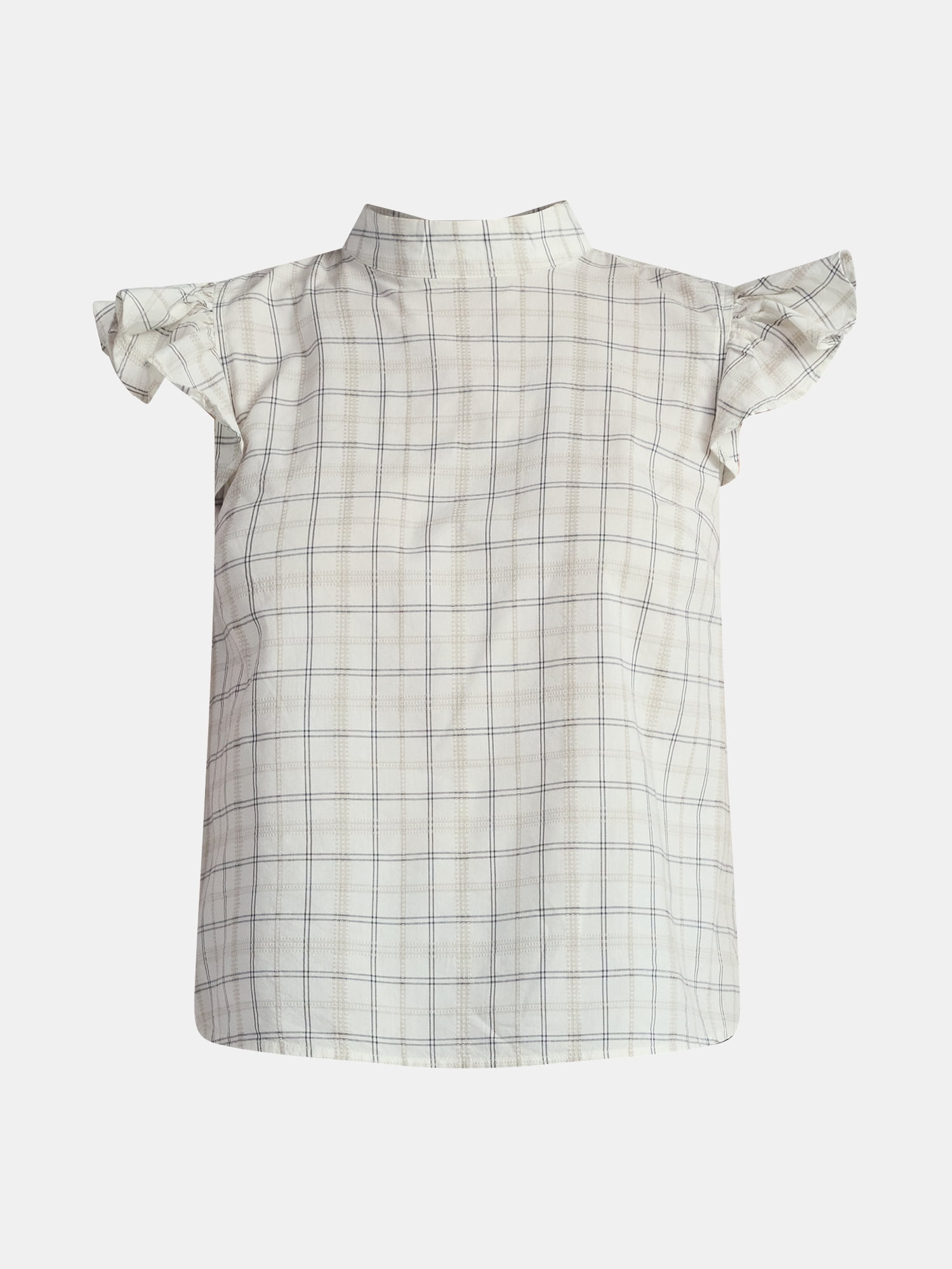 Time and Tru Women's Mock Neck Top with Flutter Sleeves, Sizes XS-XXXL
