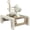 Cream White, variant on Qaba Baby Rocking Horse Plush Animal Rocker with Realistic Sound, Soft Velvet Riding Horse with Safety Belt and Foot Pedals for Ages 18-36 Months, Brown Wooden Rocker