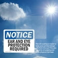 thumbnail image 6 of (2 Pack) Ear And Eye Protection Required OSHA Notice Sign 24 Inch X 18 Inch Vinyl Label Decal Sticker Weather Resistant, UV Protected for Workplace, Business, and Construction Site,, 6 of 7