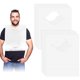 thumbnail image 1 of Baberos desechables Hicarer para adultos, 200 unidades, con recogemigas, color blanco, 1 of 7