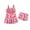 Watermelon Red, variant on Qingpeng Girl One Piece Swimsuit with Shorts Beach Swim Dress Printed Skirted Bathing Suit
