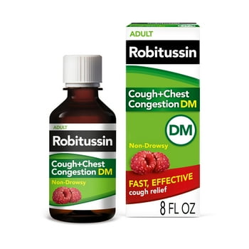 Robitussin  and Congestion Liquid Medicine Dm, Raspberry Flavor, 8 fl oz