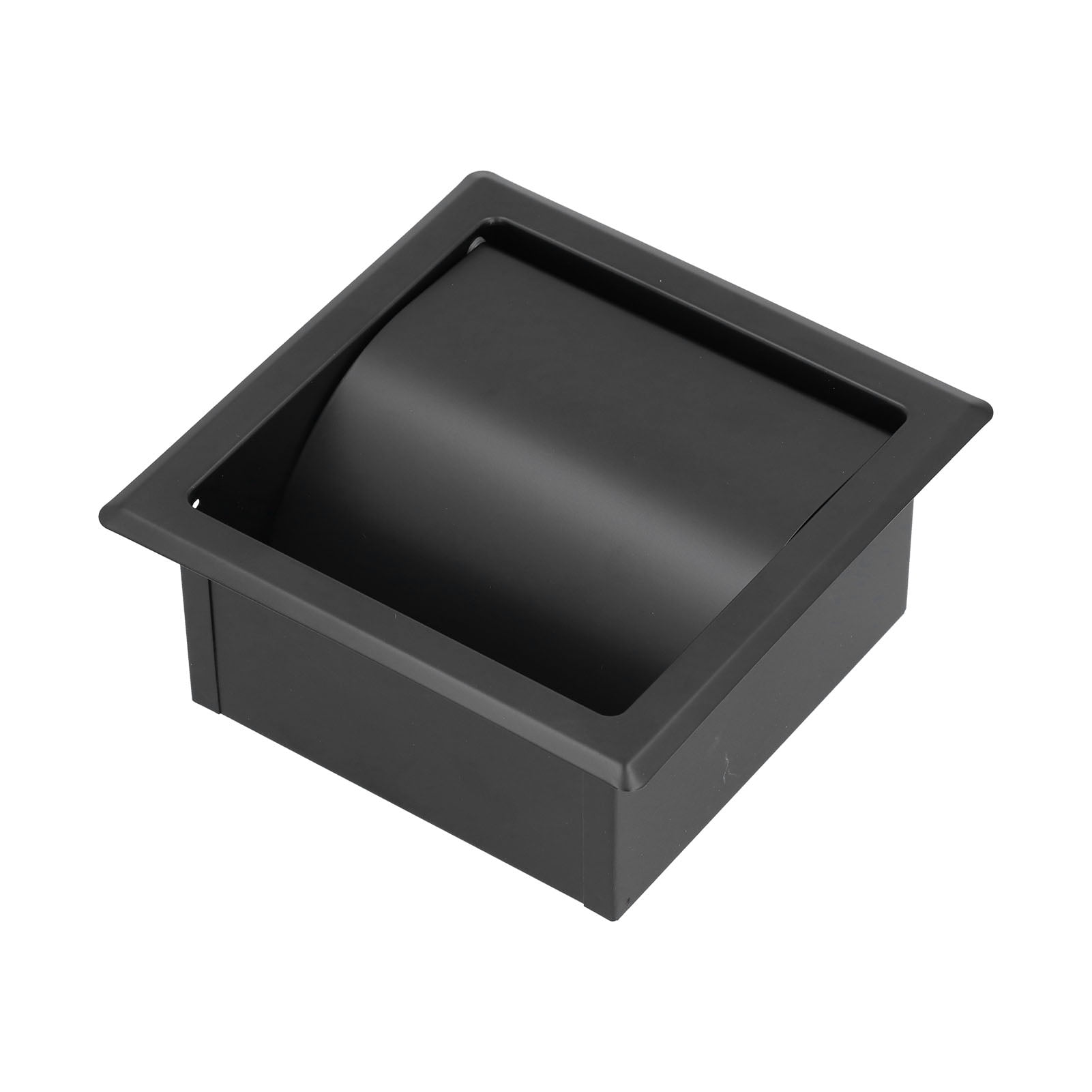 BIMZUC Embedded Toilet Paper Holder 304 Stainless Steel Roll Paper Rack for Home Bathroom Black 6.3x6.3x5.1 inches / 16x16x13 cm