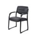 thumbnail image 5 of Silla auxiliar Boss Office Products de piel con brazos, color negro, 5 of 7