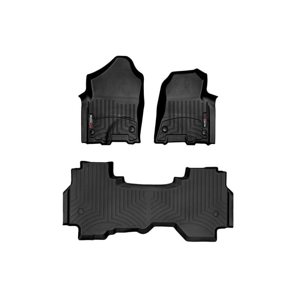 WeatherTech Custom Fit FloorLiners compatible with Ram 1500, Ram Truck 1500 - 1st & 2nd Row, Black