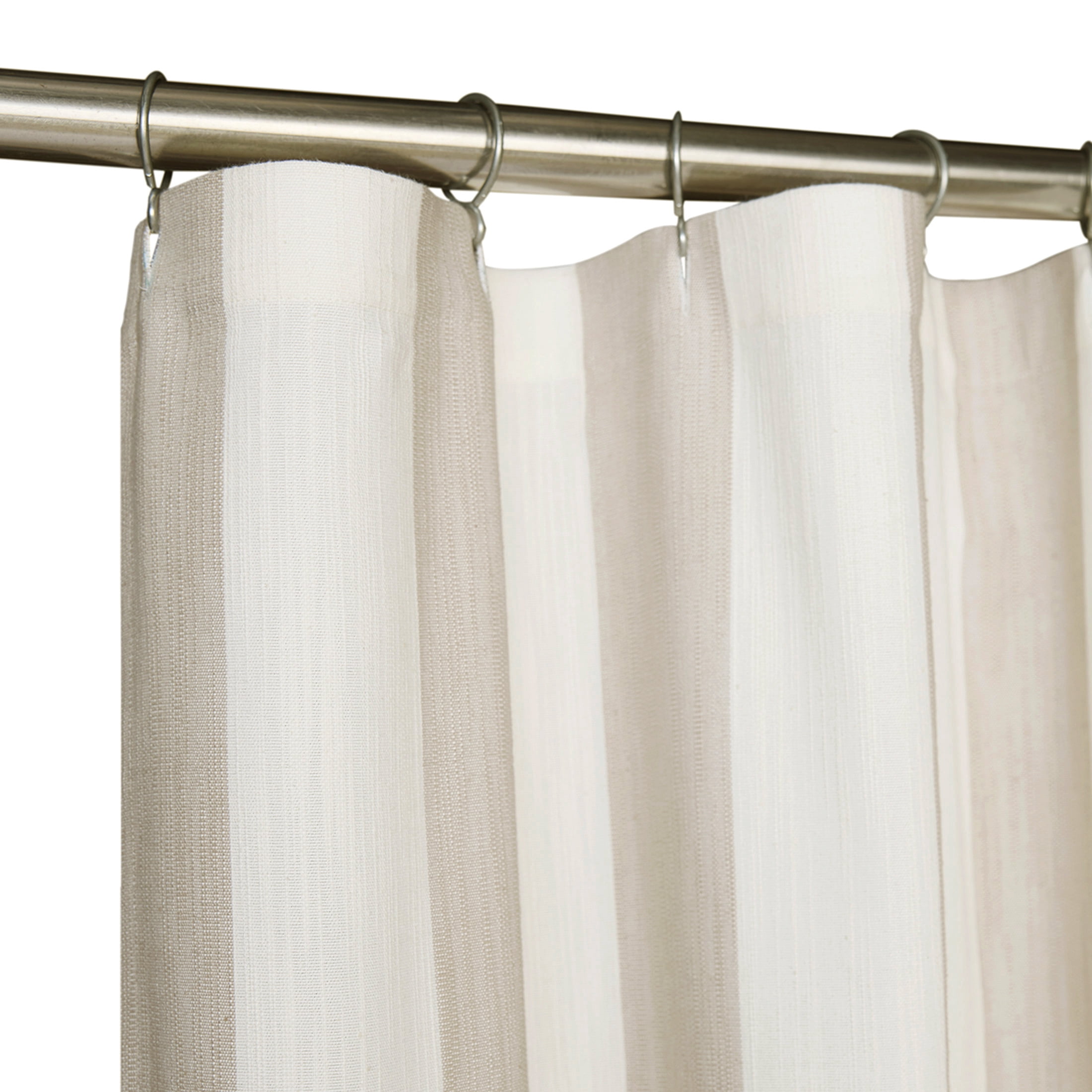 Beautiful Fawn Mix & Match Stripe Shower Curtain by Drew Barrymore, Cotton & Polyester, 72" x 72"