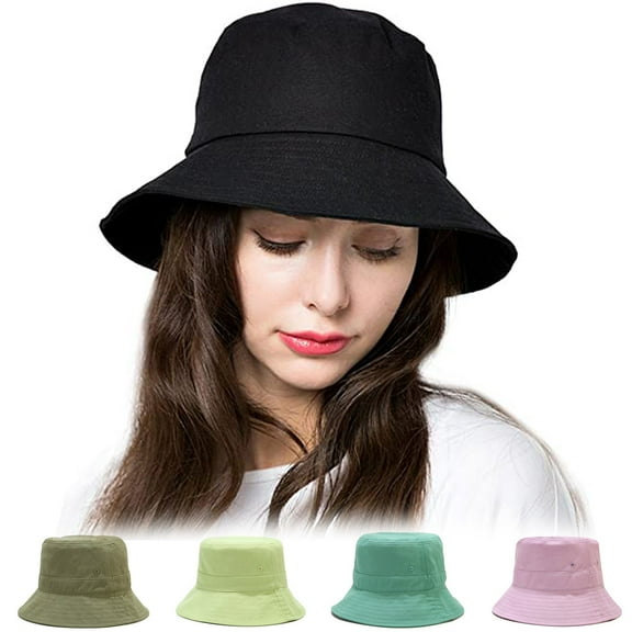 Unisex Bucket Hats Sun Beach Hat Teens Girls Wide Brim Summer Fisherman's Caps UPF 50 