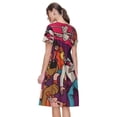 thumbnail image 7 of Lsque Scooby-Doo Print Women's Casual Dress T-Shirt Summer Short Sleeve Scoop Neck Swing Dresses, 7 of 7