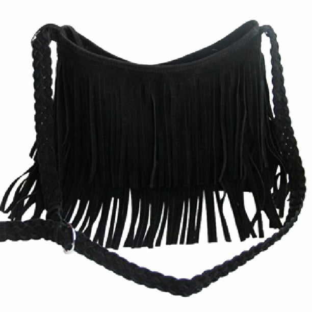 Denim Bag Fringed Boho Style Fringed Leather Bag Fringe Crossbody Purse
