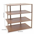 thumbnail image 2 of 4 Tier Wood Bamboo Shoe Rack Organizer Shelf Entryway Storage Stand Adjustable Height Holder, 2 of 15