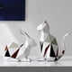 thumbnail image 4 of Estatua de escultura de gato, figura geométrica, decoración, regalos artísticos de poliresina, 7,3 pulgadas Sincero Electrónica, 4 of 5