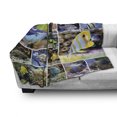 thumbnail image 3 of Ocean Soft Flannel Fleece Throw Blanket, Collage of Underwater Photos with a Group of Tropical Art Fish Oceanic Pattern, Cozy Plush for Indoor and Outdoor Use, 50" x 70", Yellow Blue, by Ambesonne, 3 of 6