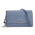 thumbnail image 2 of Spencer Womens Wallet Purse Small Crossbody Shoulder Bag Leather Cellphone Bag Ladies Clutch Handbag with Removable Strap, Blue, 2 of 9
