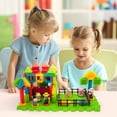 thumbnail image 2 of PicassoTiles PTB100 100pcs Hedgehog Shape 3D Building Blocks Tiles Farm Theme Set Learning Playset STEM Toy Set Educational Kit Child Branin Development Preschool Kindergarten Toy, 2 of 5