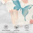 thumbnail image 5 of Yayeee 2 Pack Hand Towels for Bathroom 100% Cotton 16" x 28" Soft Absorbent Kitchen Towel, Watercolor Butterflies, 5 of 7