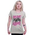 thumbnail image 4 of No One Fights Alone Breast Cancer Womens Slim Fit Graphic Tee Brisco Brands L, 4 of 5