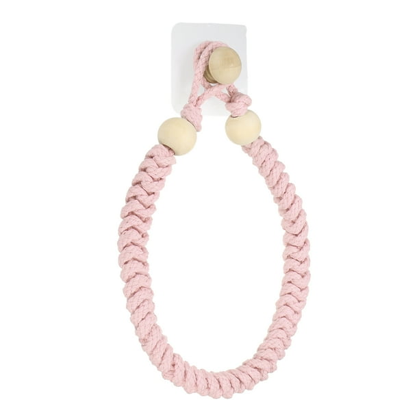 Soporte para papel higiénico Soporte para papel de baño Anillos de toalla montados en la pared para decoración del hogar baño Rosa