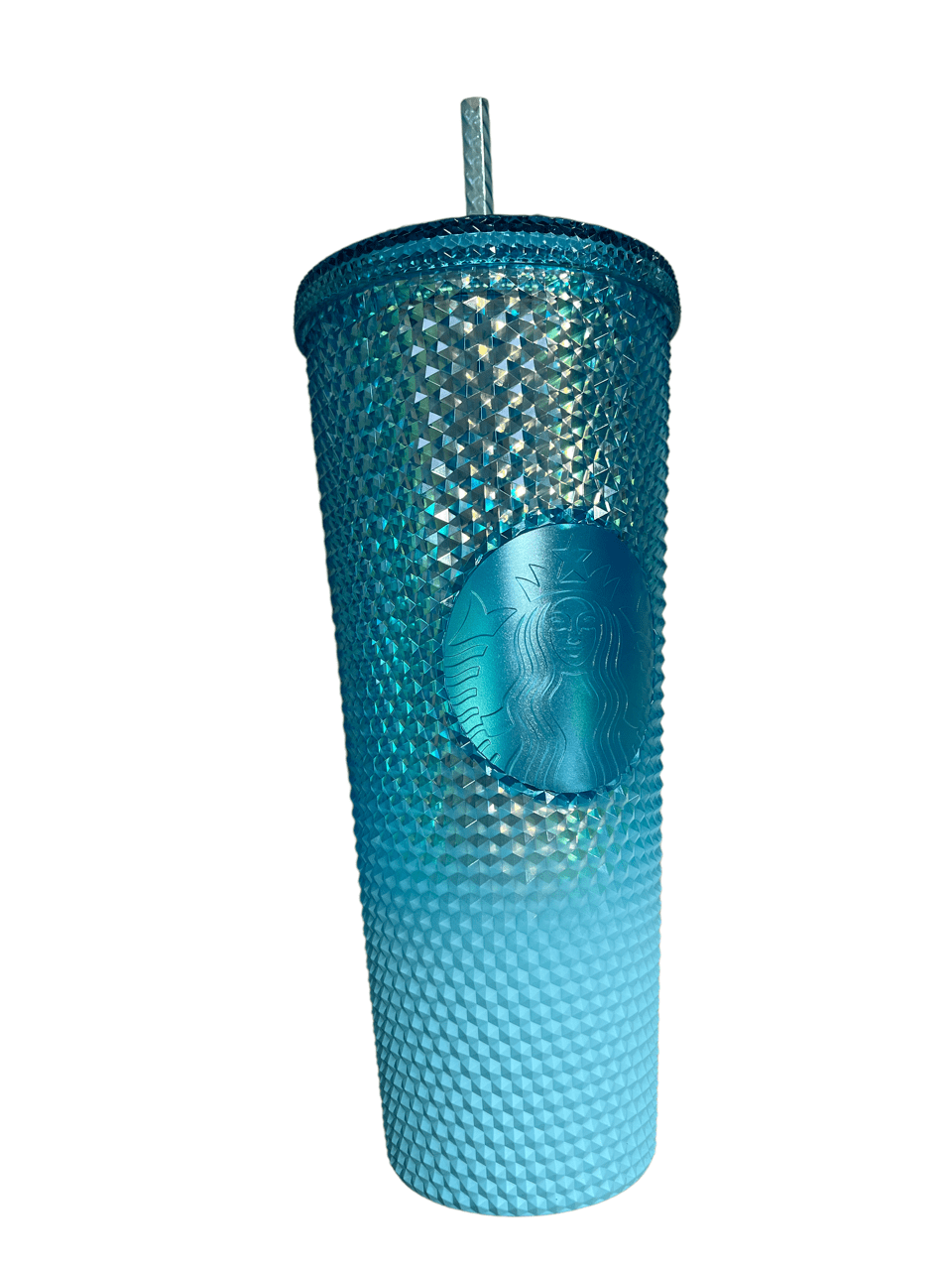 Starbucks Gradient Blue Ombre Bling Studded Venti Tumbler 24oz Winter
