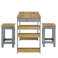 thumbnail image 3 of Galley3-Piece Kitchen Island and Stool Set in Oak Gray, 3 of 10