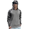 thumbnail image 2 of Trgacdwlo Camo Men UPF 50+ Sun Protection Breathable T Shirt Raglan Long Sleeve Men Rash Guard Outdoor Hiking Men Fishing Shirt, 2 of 5