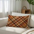 thumbnail image 6 of Orange Buffalo Plaid Throw Pillow Cover 24 x 36 Inch Decorative Pillow Cover Fall Thanksgiving Checkered Lumbar Pillowcase Seasonal Rectangle Cushion Case for Couch Sofa Bed Living Room, 6 of 9