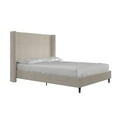 thumbnail image 3 of DHP Eveline Upholstered Platform Bed Frame with High Wingback Headboard, Queen, Soft Woven Light Gray, 3 of 20