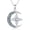 Moon and Star, variant on Celtic Moon and Star Necklace 925 Sterling Silver Crescent Moon Pendant with Moonstone Star Jewelry for Women