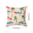 thumbnail image 3 of 17.7 Inch Summer Waterproof Outdoor Pillow Cover, Decorative Patio Seat Cushion Case, UV Resistant Throw Pillowcase for Courtyard, Balcony, Garden, Porch & Outdoor Furniture Decor, E, 3 of 7