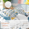 thumbnail image 4 of Cartoons Cute Dinosaurs Full Size Comforter Set, Gray Blue Dinosaurs Animals Bedding for All Seasons, 4 Pcs Bed Set, 1Quiltcover (86"x86") ,1Sheet(80"x116"), 2Pillowcases (30"x20"), 4 of 9
