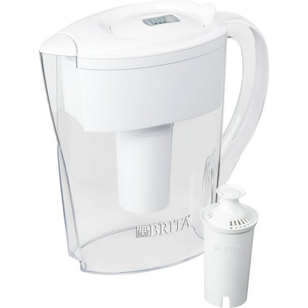 Brita Space Saver Water Filter Pitcher, 6 Cup - White