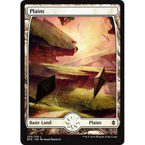 MtG Battle for Zendikar Land Plains (Full-Art, Foil) #252