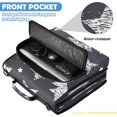 thumbnail image 6 of Black White Stars Printed Zipper Binder with Handle&Shoulder Strap 2 inch 3 Ring 500+300 Sheet Capacity File Folder Organizer, 6 of 8