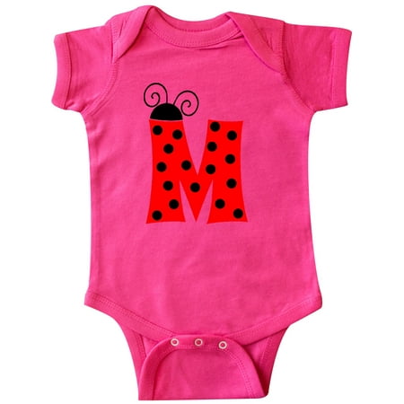 

Inktastic Cute Lady Bug Initial M Gift Baby Boy or Baby Girl Bodysuit