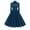 Dark Blue, variant on Qulqfy Maxi Dresses for Women High Waisted Wedding Guest Long Sleeve Square Neck Halloween Casual European Corset Lace Elegant Long Dress Blue