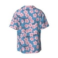 thumbnail image 7 of Kdxio Men's Hawaiian Shirt for Men Short Sleeve Shirt Orchids Flowers Summer Casual Holiday Beach Button Down T-Shirts, 7 of 7
