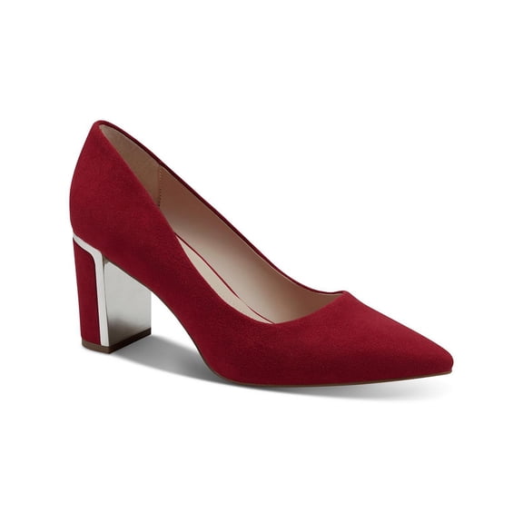 Alfani Womens Jensonn Leather Pointed Toe Dress Heels