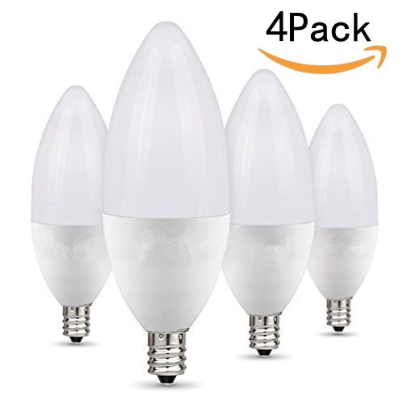 4pack led candelabra bulbs 3w,40watt light bulbs equivalent e14