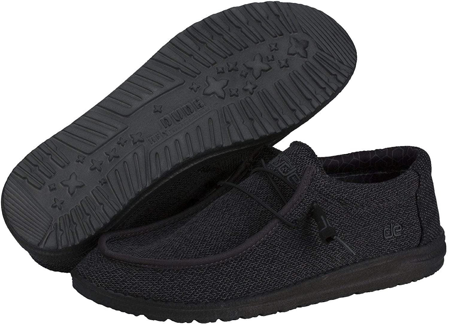 Hey Dude Mens Wally Sox Micro Loafer - Total Black - Size 10 