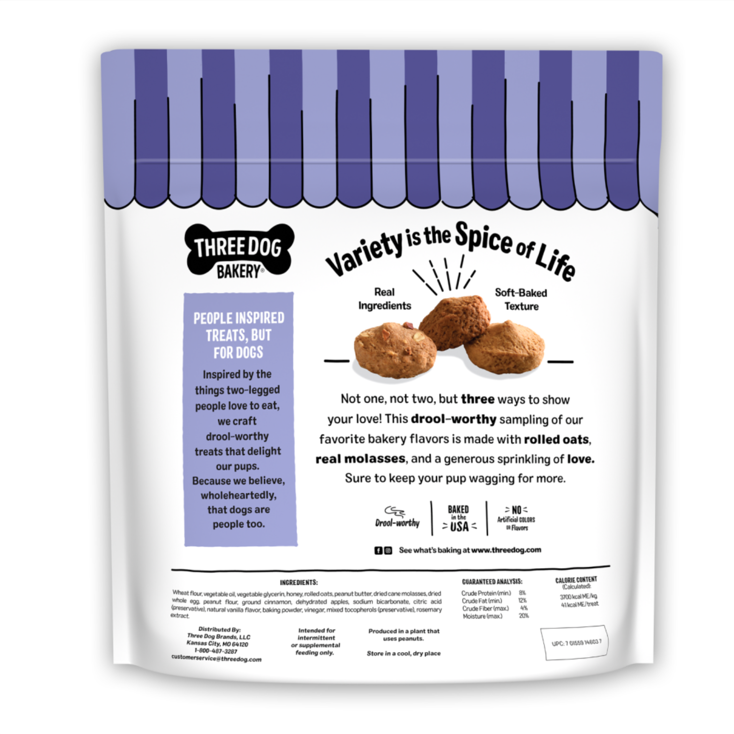 Three Dog Bakery Soft Dog Treats Variety Pack, 26 oz photo 2