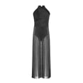 thumbnail image 3 of Yartina Girls Lyrical Dance Jumpsuit Sequin Sleeveless Wide Leg Bodysuit One Piece Figure Skating Outfit Black 14, 3 of 7