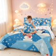 thumbnail image 4 of Manfei Festive Christmas 7-Piece Twin Bedding,Snowman Penguin Deer Animals Bedding Comforter Set,Blue White,Christmas Reversible, 4 of 6