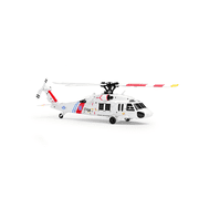 WL K270 UH-60L Black Hawk RC Helicopter RTF 2.4G 4CH Brushless Motor Flybarless 4-Rotor Aircraft with Optical Flow Positioning for Beginner - Adjustable throttle( White / 4 Battery )