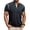 Dark Gray, variant on Men's Solid Stand Collar Button Short Sleeve Golf Shirt Casual Fashion Classic Top Blue XXXL