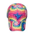 thumbnail image 4 of XIAOCHA Womens Tie Dye Print Baseball Cap Adjustable Hat Band Sun Protection Ball Hat,Blue, 4 of 5