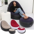thumbnail image 1 of Sofá inflable para adultos, conjunto de dos piezas con pedal flocado, sofá reclinable, sofá inflable para ocio, 1 of 5