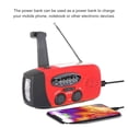 thumbnail image 5 of Hand Cranked Portable Radio - Weather Radio With 1200mAh Power Bank For Phone Emergency Solar Wind Up Radio For Outdoor Activit ,Easy to Use, 5 of 5