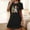 Black, variant on Sakmal Lightweight Womens Moomoo Nightgown Black Loose Playful Christmas Sleepshirt Short Sleeve Crew Neck Dog Print Short Nightgowns S-2XL