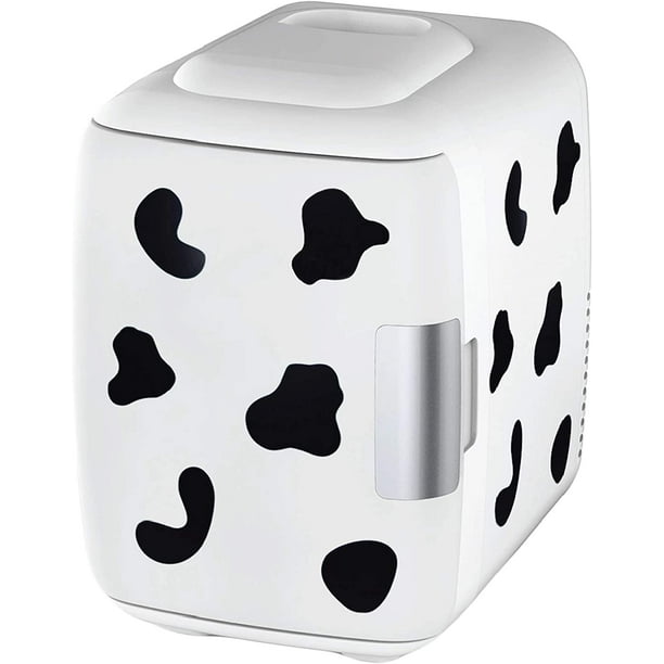Cooluli Electric 4Liter Portable Cooler/Warmer Mini Fridge, Cow Print